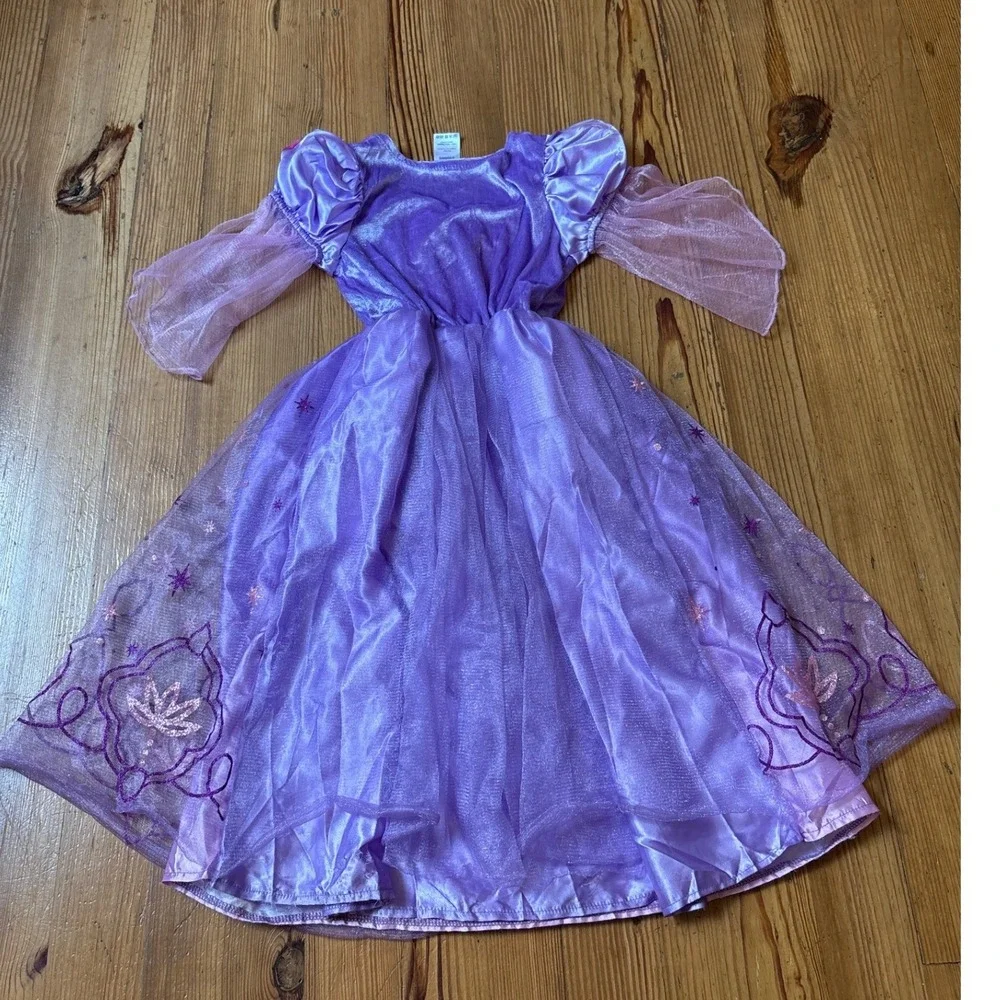 Sincere Party Princess Dress Kids Purple Rapunzel Sequin Costume SIZE 5-6Y